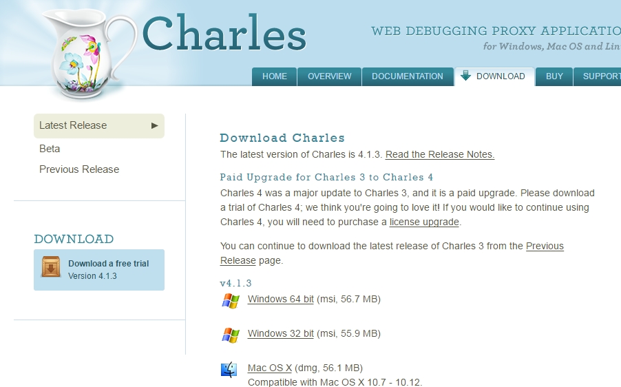 Charles Web Debugging Proxy 4.2 Download Free